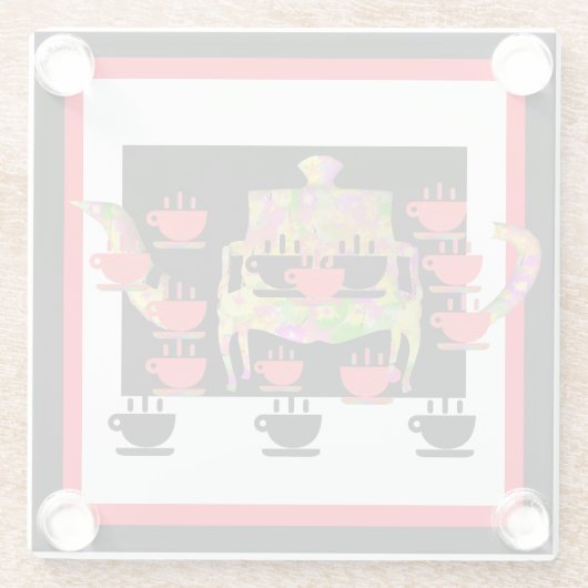 Nachmittagstee Glasuntersetzer (Rückseite)