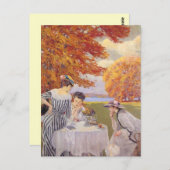 Nachmittagstee im Park Postkarte (Vorne/Hinten)