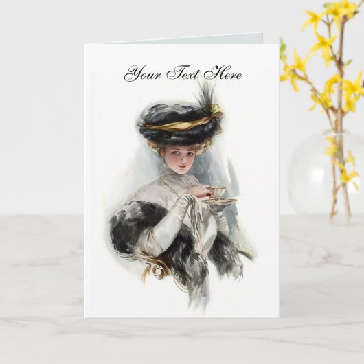 Nachmittagstee Karte (Gelbe Blume)