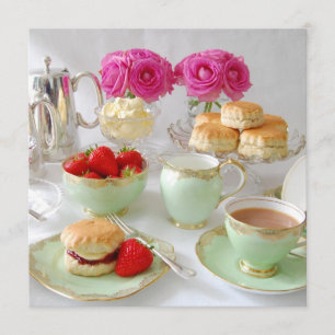 Nachmittagstee-kundengerechte quadratische einladung