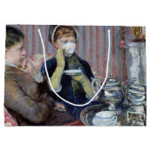 Nachmittagstee, Mary Cassatt große Geschenktasche Geschenktüte (Rückseite)