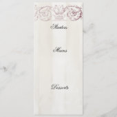 Nachmittagstee! Menü auf Linen Menükarte (Rückseite)