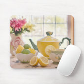 Nachmittagstee mit frischen Zitronen Mousepad (Mit Mouse)