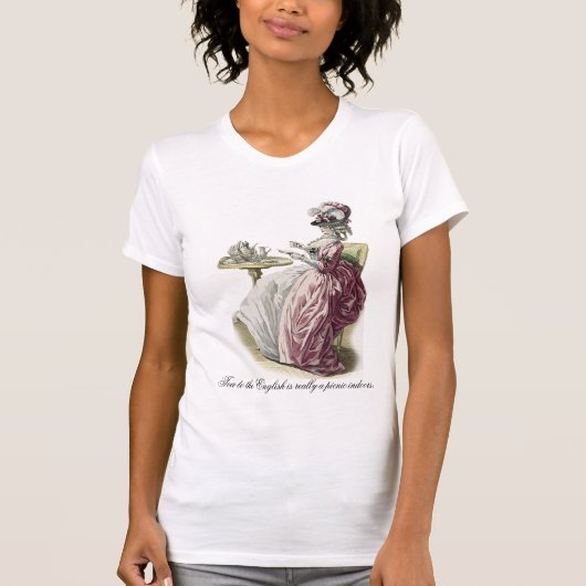 Nachmittagstee, mit Zitat, T-Shirt (Vorderseite)