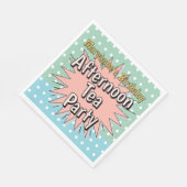 Nachmittagstee Party 50 Retro-Villen Serviette (Ecke)