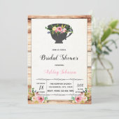 Nachmittagstee-Party Einladung (Stehend Vorderseite)