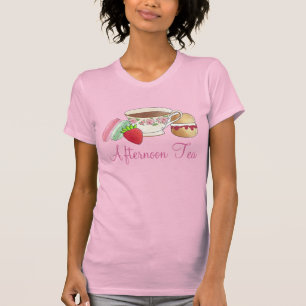 Nachmittagstee Party Macarons Teakup Creme Scone T-Shirt