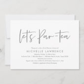 Nachmittagstee Party, Modernes Lässiges Brautparty Einladung (Vorderseite)