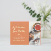 Nachmittagstee Party Postkarte (Stehend Vorderseite)