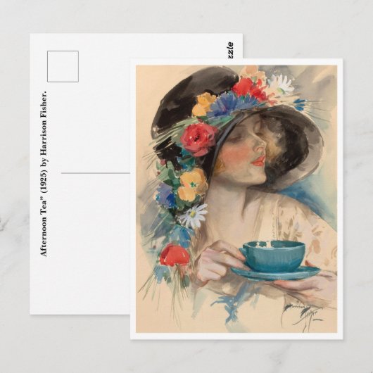 Nachmittagstee Postkarte (Vorne/Hinten)
