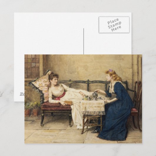 Nachmittagstee Postkarte (Vorne/Hinten)