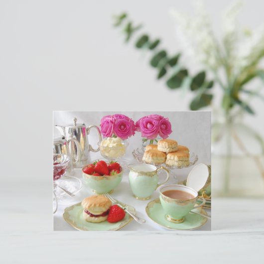 Nachmittagstee Postkarte (Stehend Vorderseite)