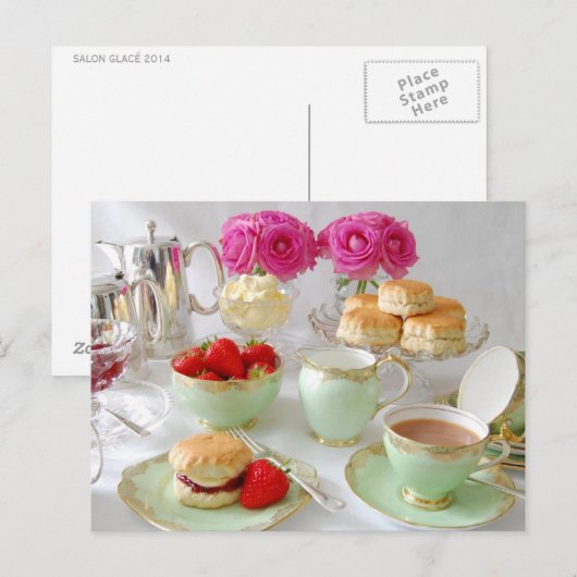 Nachmittagstee Postkarte (Vorne/Hinten)