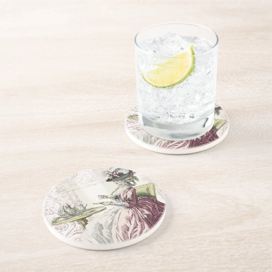 Nachmittagstee! Sandstein Untersetzer (Seite)