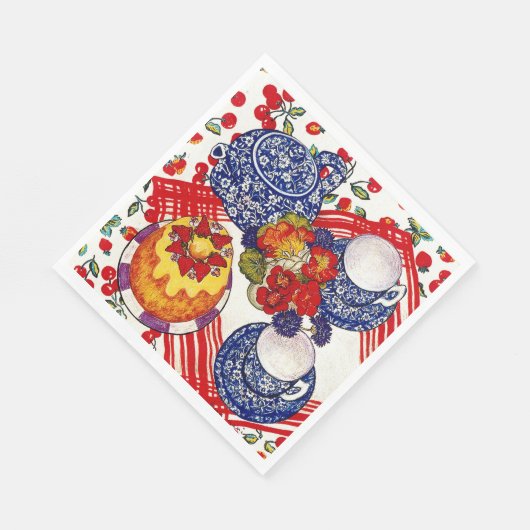 Nachmittagstee Serviette (Ecke)