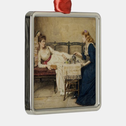 Nachmittagstee Silbernes Ornament (Rechts)