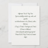 Nachmittagstee & Tiny Toes | Party Einladung (Rückseite)