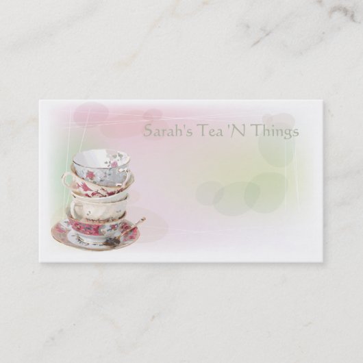 Nachmittagstee Visitenkarte (Vorderseite)