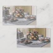 Nachmittagsteeeinstellung Visitenkarte (Vorne/Hinten)