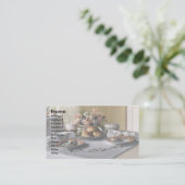 Nachmittagsteeeinstellung Visitenkarte (Stehend Vorderseite)