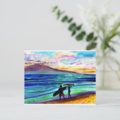 Nachmittagsurunterricht Lahaina Postkarte (Stehend Vorderseite)