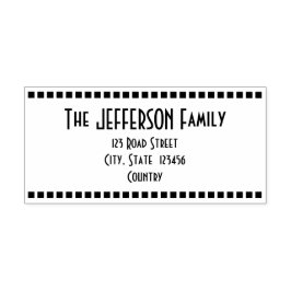 Nachname + Adresse der Familie Permastempel