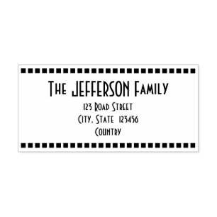 Nachname + Adresse der Familie Permastempel