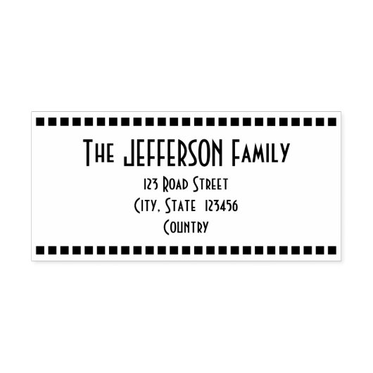 Nachname + Adresse der Familie Permastempel (Design)