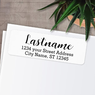 Nachname - Boulevard Script Schriftart - Rücksende
