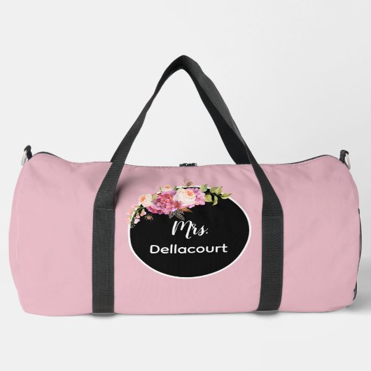 Nachname Bride Hübsch Custom Duffle Bag (Vorderseite)