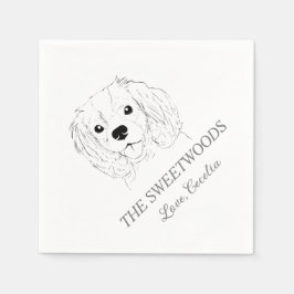 Nachname Cocker Spaniel Wedding Napkins Serviette