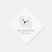 Nachname Cocker Spaniel Wedding Napkins Serviette (Ecke)