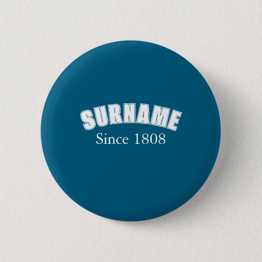 Nachname Collegiate Design Button (Vorderseite)
