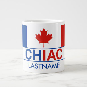 Nachname der kanadischen Flagge Chiac Acadian Jumbo-Tasse
