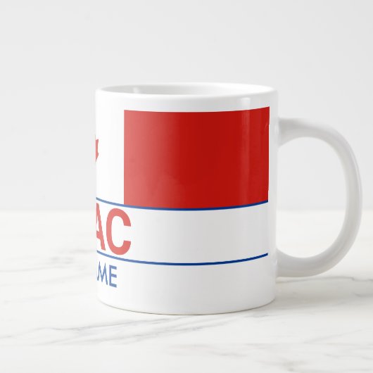 Nachname der kanadischen Flagge Chiac Acadian Jumbo-Tasse (Rechts)