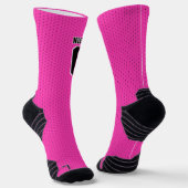 Nachname des Sportteams Pink Netball Socken (Gewinkelt)