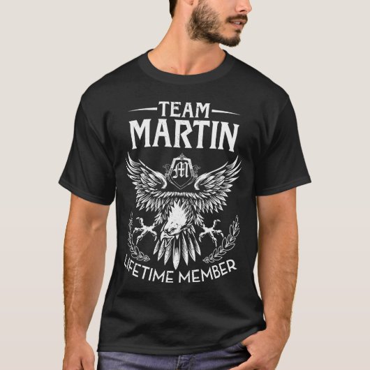 Nachname des Team MARTIN Lifetime-Mitglieds T-Shirt (Vorderseite)