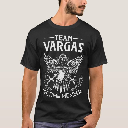 Nachname des Teammitglieds VARGAS T-Shirt (Vorderseite)