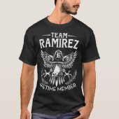 Nachname des Teams RAMIREZ-Lebenslaufzeit T-Shirt (Vorderseite)