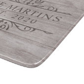 Nachname eines Hochzeitgeschenks Schneidebrett (Ecke)