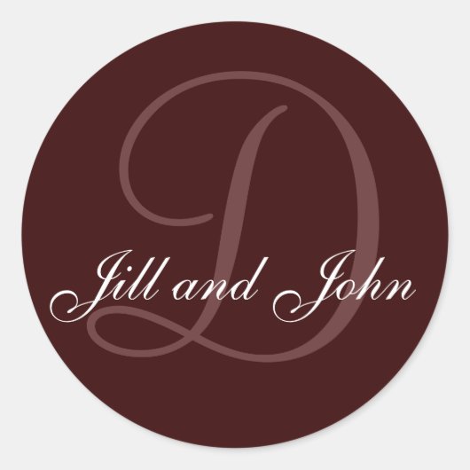 Nachname Erstname + Erstname Schokolade Runder Aufkleber (Vorderseite)