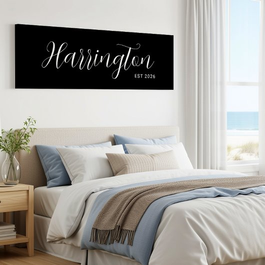 Nachname Est Datum lange Leinwand Familiengeschenk