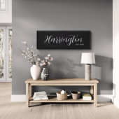 Nachname Est Datum lange Leinwand Familiengeschenk