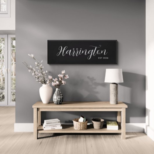 Nachname Est Datum lange Leinwand Familiengeschenk