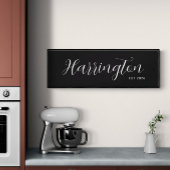 Nachname Est Datum lange Leinwand Familiengeschenk