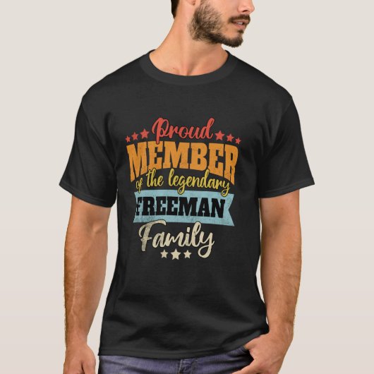 Nachname Freeman Familie Freeman Name Freeman T-Shirt (Vorderseite)