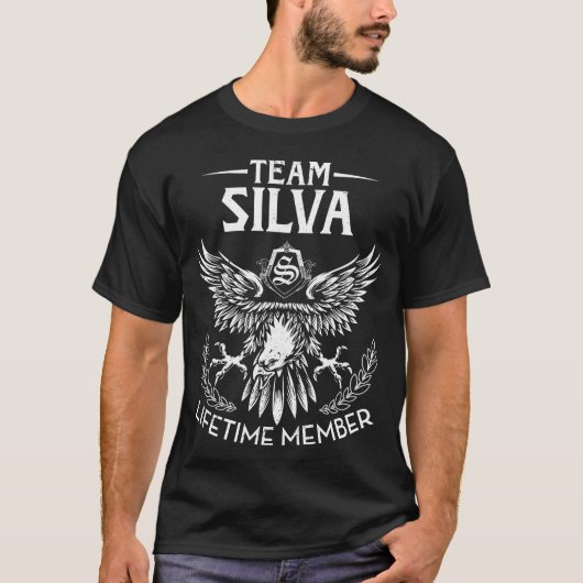 Nachname für Team SILVA Lifetime-Member T-Shirt (Vorderseite)