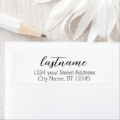 Nachname - Hochzeitsskript-Schriftart - Rücksendea (Insitu)