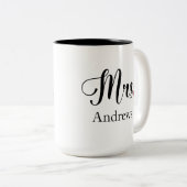 Nachname Matching Couple Gift für Ehefrau Bride Zweifarbige Tasse (VorderseiteRechts)