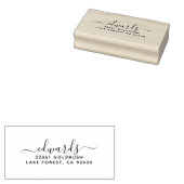 Nachname Moderner Minimalistischer Rücksendeadress Gummistempel (Stempel)
